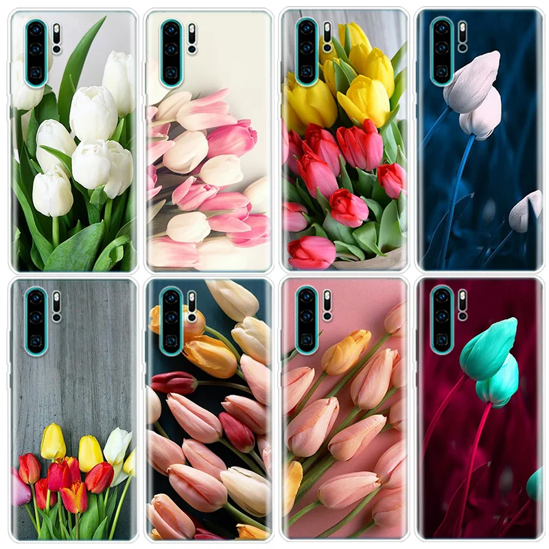 Tulip flower Phone Case For Huawei Honor 9 10 20 8A Y9S Lite Pro V20 V30 Y5 Y6 Y7 Y9 2019 7A 7X 8X 8S 9X 10i20i Coque | Мобильные
