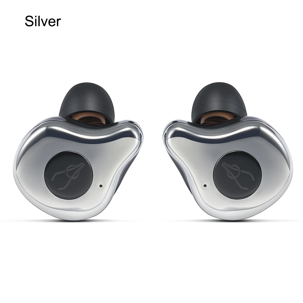 Sabbat E12 Ultra TWS Bluetooth 5,0 наушники спортивные Hi-Fi стерео беспроводные наушники гарнитура с шумоподавлением чехол для зарядки - Цвет: Серебристый
