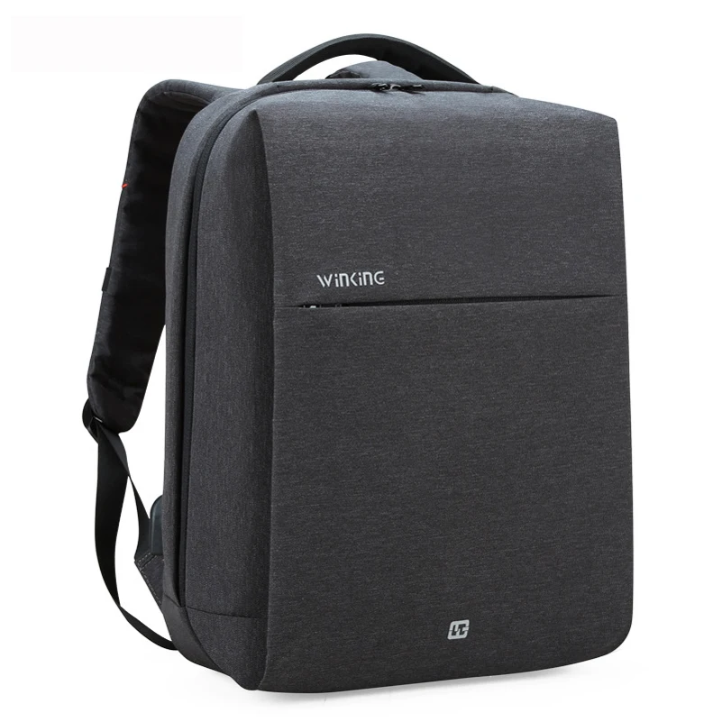 

2019 New Fashion Business Trend Square Package Usb Charging Backpack Student Bag Computer Bag