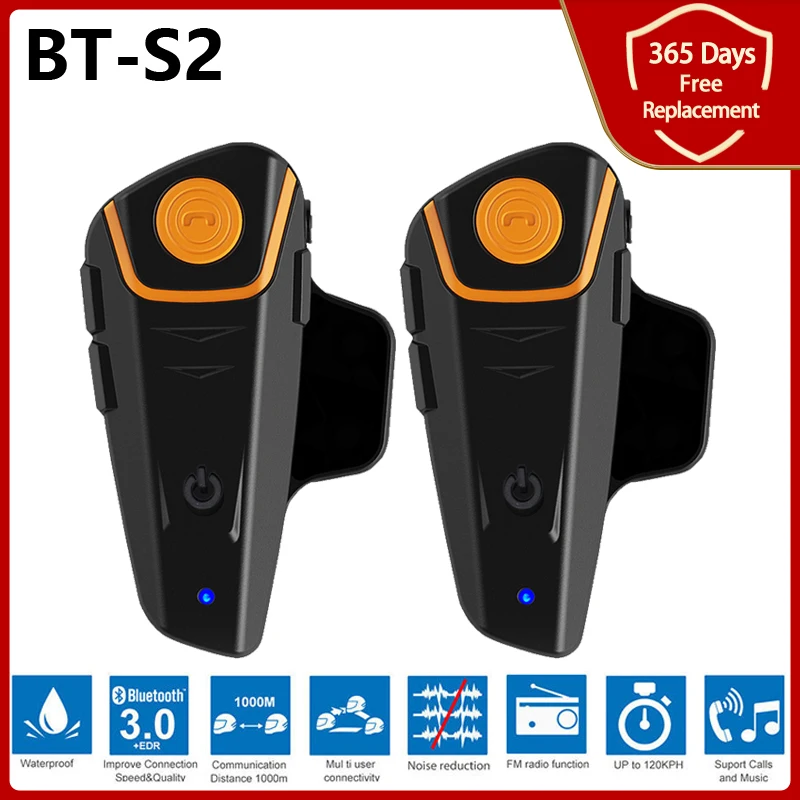 Accesorios Moto Intercomunicador BTS3 Para Casco De Motocicleta