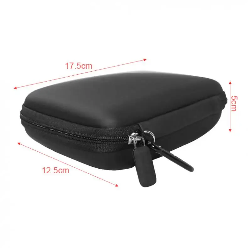  6 zoll Schwarz EVA PU Multifunktionale Auto GPS Navigator Stoßfest Trage Tasche mit Hexagonal Mesh 