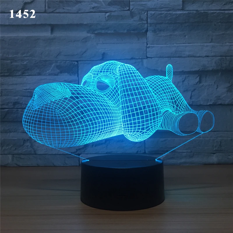 3D животное ночник светодиодный ночник Леопард собака кошка украшение для стола Дети День рождения год рождественский друг подарок - Испускаемый цвет: 134