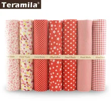 Teramila 7 дизайн красный цвет обычная хлопковая ткань различный стиль для рукоделия шитья лоскутный материал домашний метр текстиль игрушка