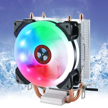

Low Noise Durable Night Practical Home Flashing Led Double Aperture Fins Computer Dustproof CPU Cooler Fan Heat Dissipation