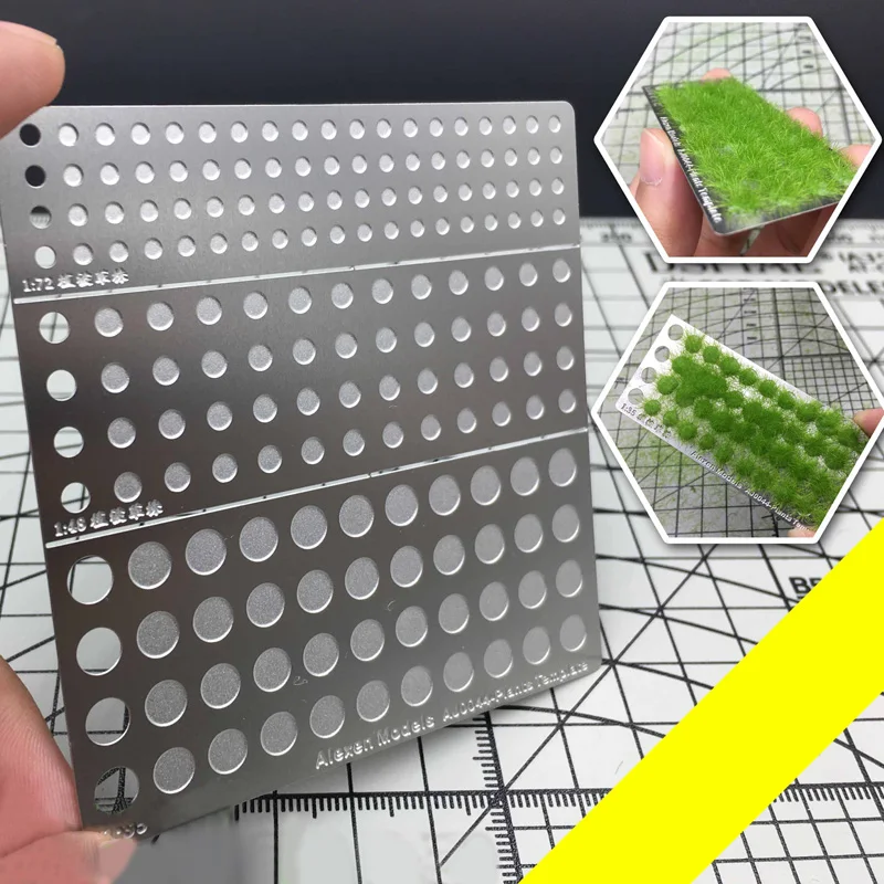 1/72 1/48 1/35 Scale Static Grass Planting Template Tool for Electrostatic Flock Applicator Scene Sand Table DIY Model Accessory