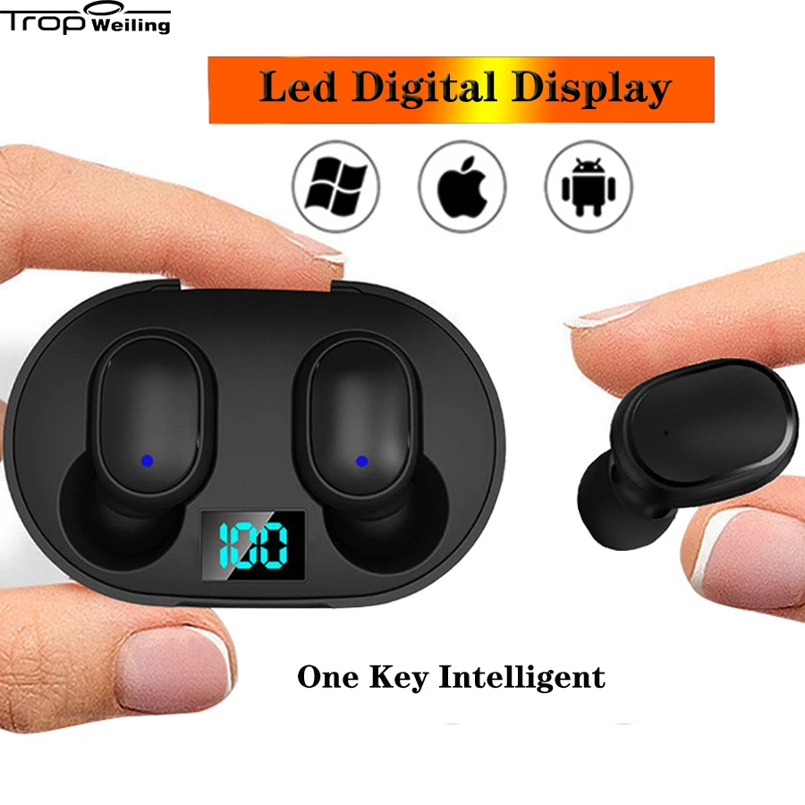 

Mini Wireless Headphones Hi-Fi Bluetooth Earphone TWS Headphone In Ear Earbuds Sport Gaming Headset With LED Display for Xiaomi