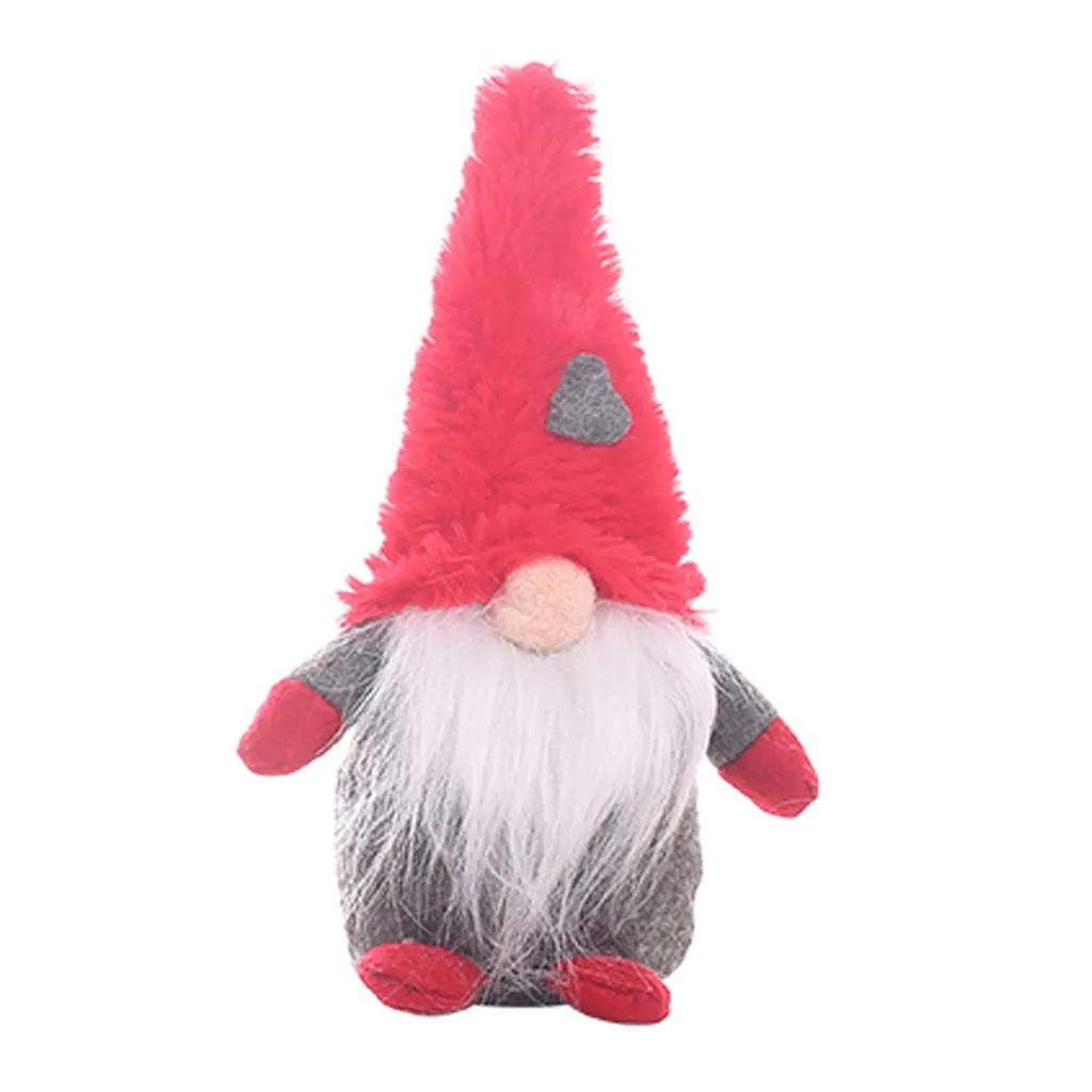 GWH90808011RD Рождественские украшения для homeChristmas украшения плюшевые лес человек лицо украшение куклы для пожилых людей детский подарок украшения 9,6 - Цвет: GWH90808011RD