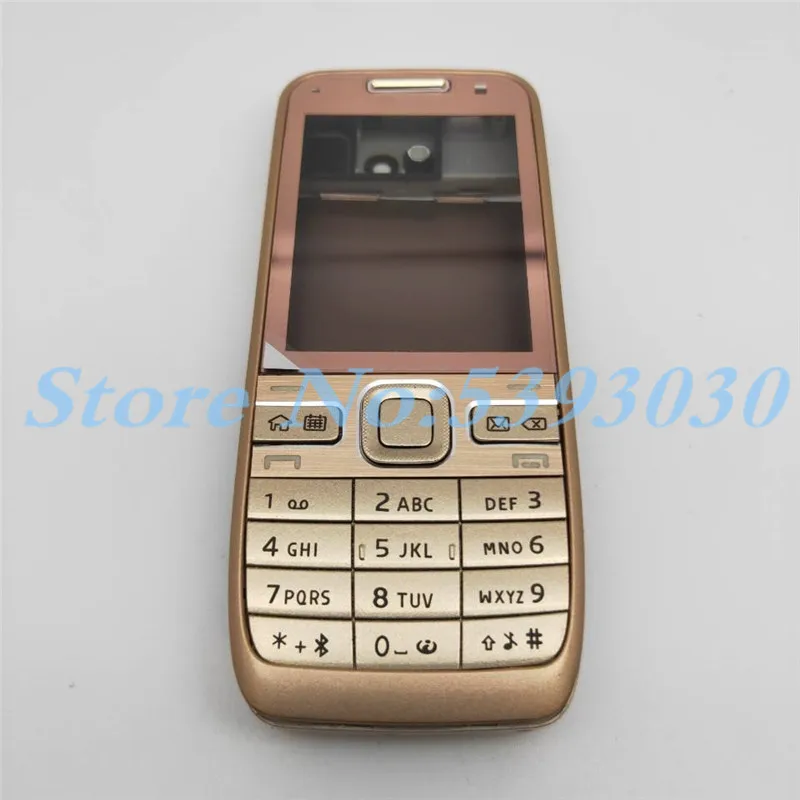 10 шт./лот, новинка, для Nokia E52, корпус, передняя рамка, задняя крышка батареи с английской клавиатурой+ логотип