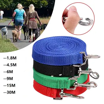 

30M Nylon Dog Training Leashes Pet Supplies Walking Harness Collar Leader Rope For Dogs Cat 1.8M 4.5M 6M 9M 15M