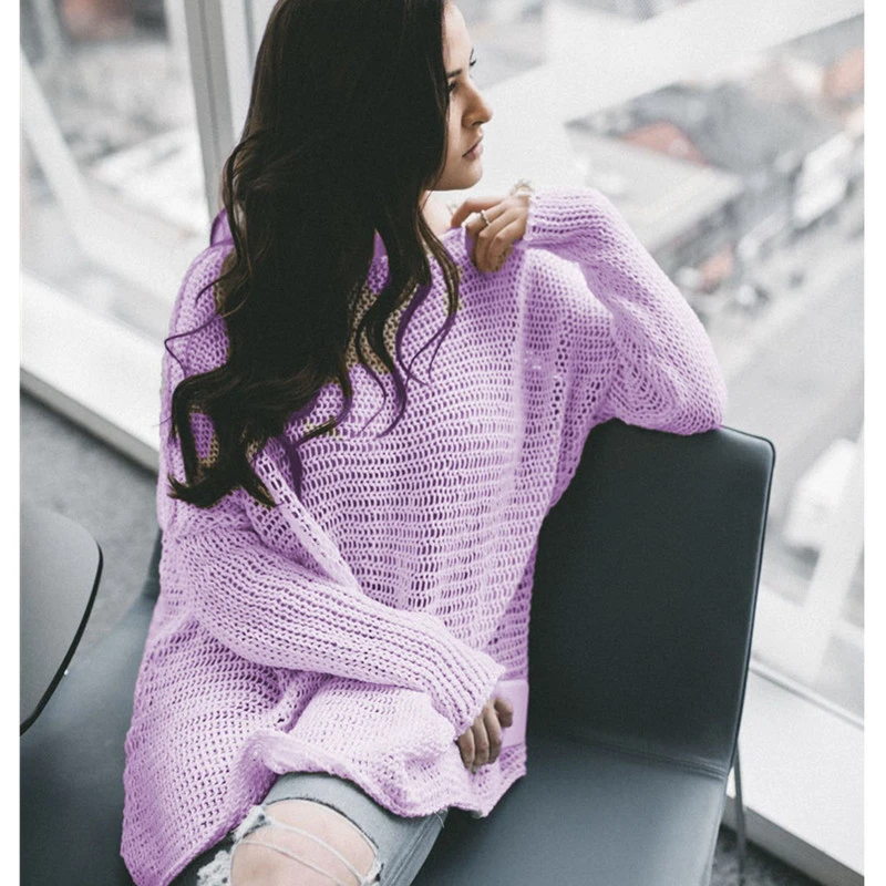 Sueter morado mujer Clearance