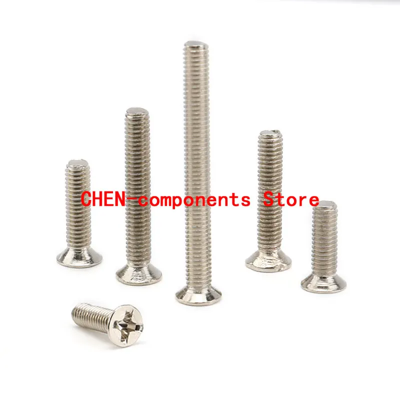 

100PCS NEW Original KM3 countersunk head machine small screw Phillips flat head screw KM3*5/6/8/10/12/16/20/25/30MM