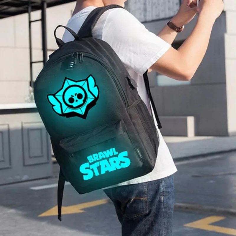 

Kids Waterproof Book Bag USB Charging Knapsack Brawl Stars Children Backpack School Bags For Boy Girls Luminous Travel Bags