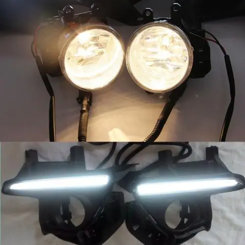 2 шт. белые дневные ходовые огни для Toyota high Lander 2014 2015 дневное освещение 12 в 6000 К DRL