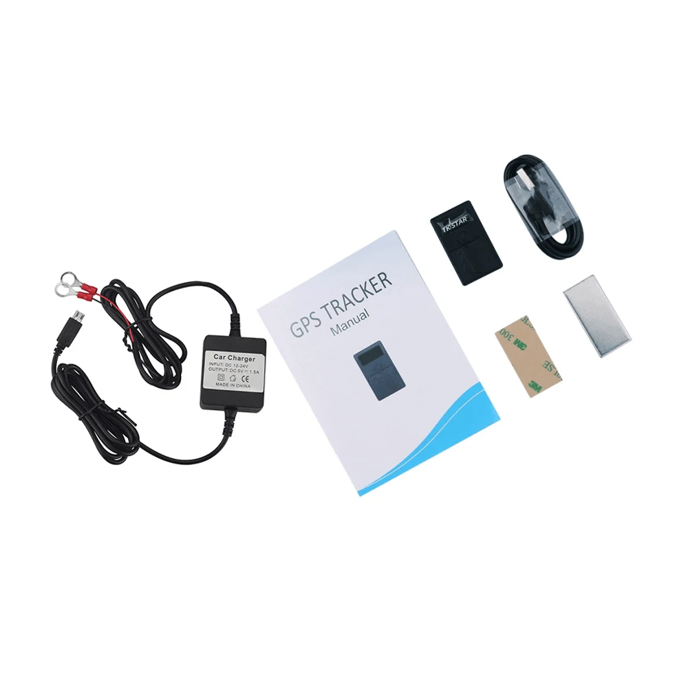 no box with charger TK921 мини gps автомобильный трекер gps для локатора автомобиля с воспроизведением истории трека превышение скорости сигнализации в реальном времени отслеживающее устройство - Цвет: no box with charger