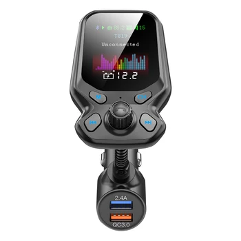 

5V 3A Fast Charging Wireless Bluetooth Transmitter Modulator Kit Hands-Free Car 1.77-inch Color Screen MP3 Player
