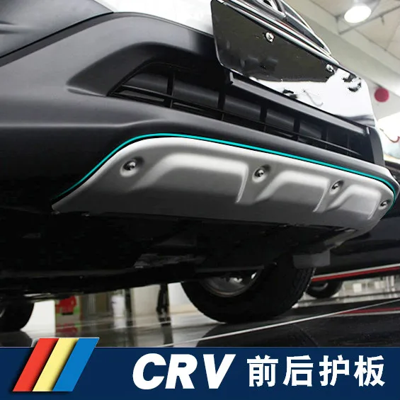 

for Honda CRV CR-V 2012-2014 car-styling metal front + rear bumper bottom guard protector accessories