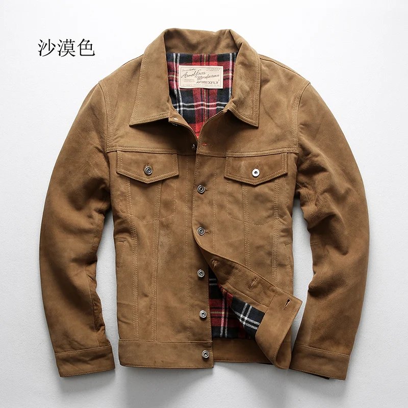 

0228 Read Description! Asian size men's sheep leather outwear mens sheep leather rider jacket