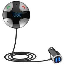 OULLX двойной зарядное устройство USB Bluetooth автомобильный комплект громкой связи fm-передатчик A2DP беспроводной Автомобильный MP3-плеер Поддержка TF карты воспроизведения музыки