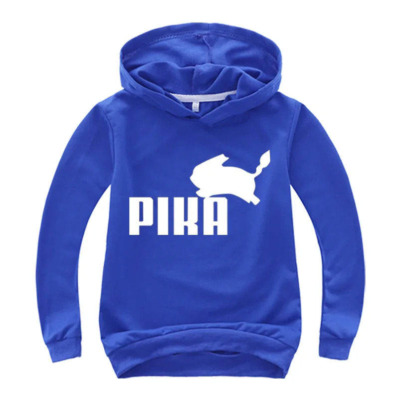 От 2 до 16 лет модная красивая толстовка с покемоном Детские аниме Pika логотип принт