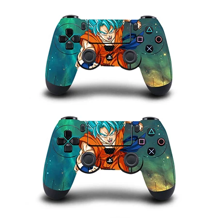 QBTM0574-2pcs 2 шт./лот Dragon Ball защита для кожи наклейка для Playstation 4 PS4 Pro тонкий контроллер геймпад виниловая наклейка s - Цвет: QBTM0574-2pcs