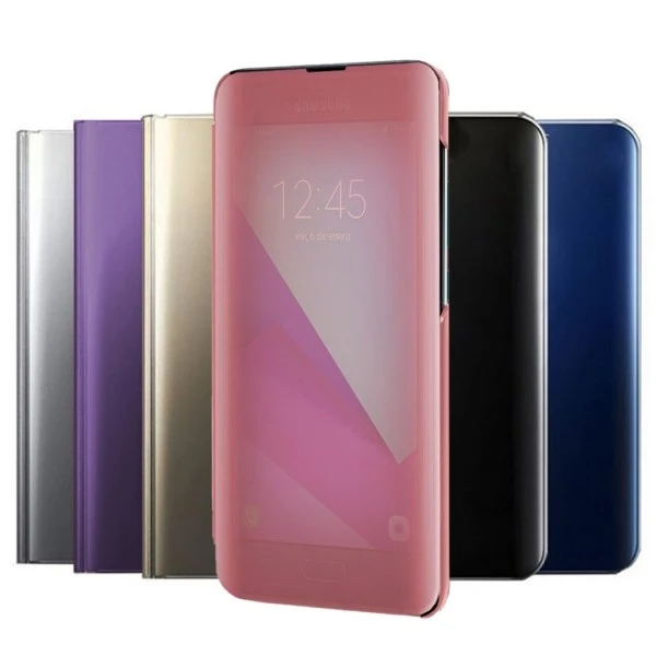 Samsung Galaxy J3 2017 Clear View Stand Flip Case-6 Colori