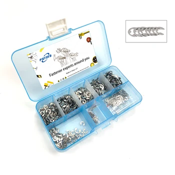 

650Pcs/set DIN6799 GB896 M1.5-M6 304 Stainless Steel C-type Elastic Seals Snap Retaining Washers Circlip O Ring Kit