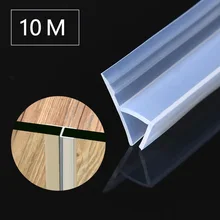 10M h kształt szklane drzwi taśmy uszczelniające guma silikonowa uszczelka okienna do zatrzymania wycieków prysznicowych elastyczna uszczelka odporna na warunki atmosferyczne do łazienki