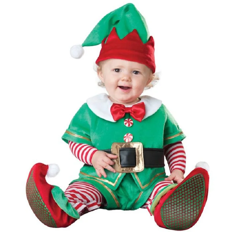  Baby Boys Girls Christmas Halloween Costume cartoon Santa Claus deer cosplay clothes winter clothin