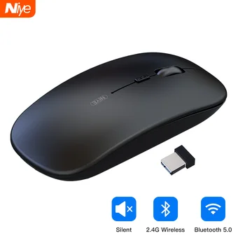 

Wireless Mouse Computer Bluetooth Mouse Silent PC Mause Rechargeable Ergonomic Mute Mouse 2.4Ghz USB Optical Mice For Laptop PC