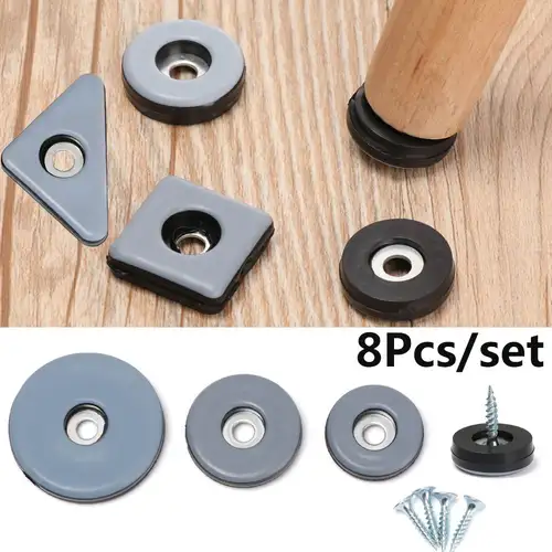 8pcs Table Chair Leg Slider Pad Easy Move Heavy Furniture Bases Protector Legs Anti-abrasion Floor Mat with Screws - Image 2