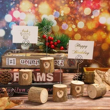 Креативный круглый деревянный зажим для фото, памятка с именем и карточкой, подставка для заметок, товары для заметок, рамка для фотографий, настольная подставка для фотографий, свадебные принадлежности