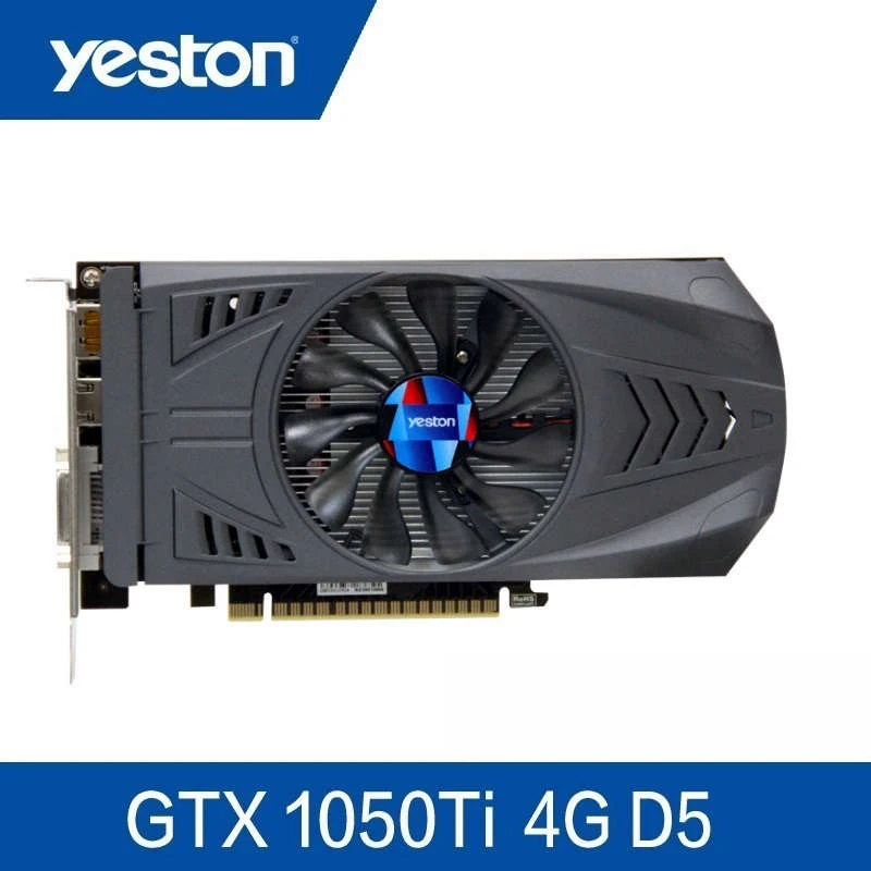 Yeston Geforce Gtx 1050 Ti 4Gb Gddr5 Ie карты Pci Express X16 3 0 настольный компьютер ПК видеоигры