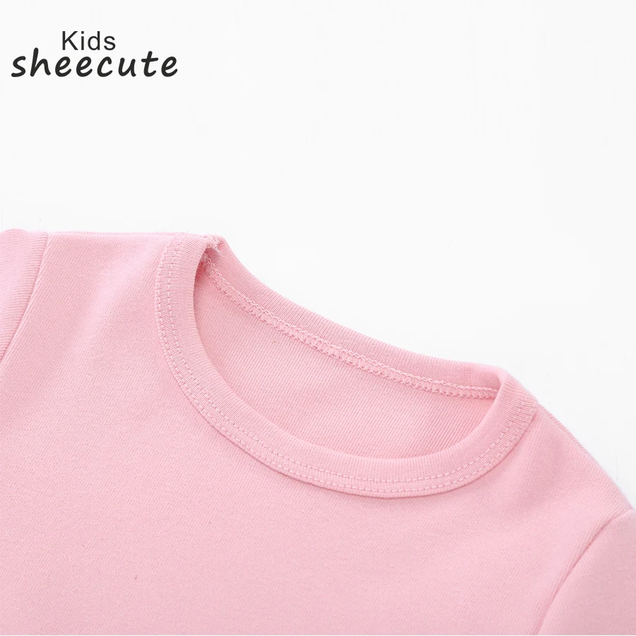 Детские и детские футболки SheeCute с длинным рукавом для девочек хлопковые ярких