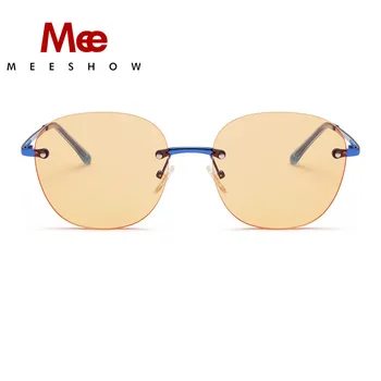 

TIIYU 2020 Fashion Men Woman Unisex Rimless Round Sunglasses Luxury High Quality UV400 Retro Classic Fake Glasses