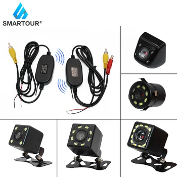 

Smartour Wireless Waterproof Universal Rear View Camera with LED Car Back Reverse Camera Night Vision Parking Assistance Cameras