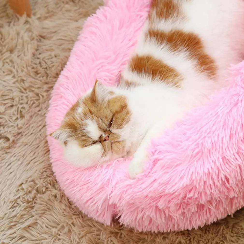 Глубокий сон питомник кошачий наполнитель круглый длинный волос осень и зима гнездо Подушка Матрац для кошек маленькие и средние собаки