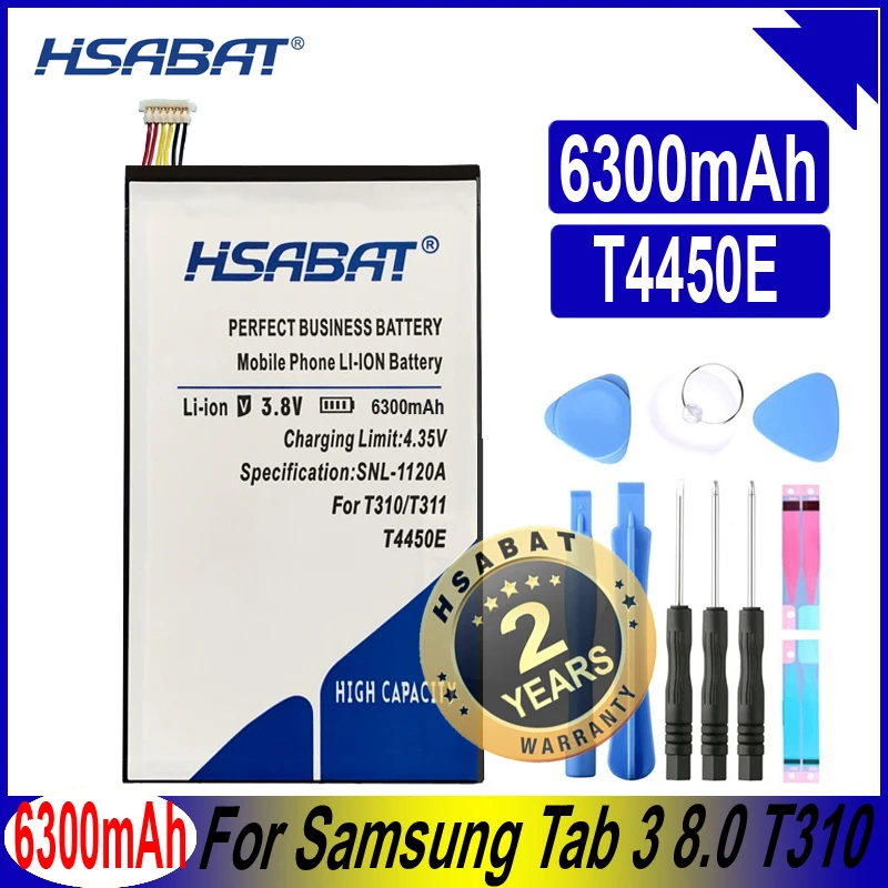 Аккумулятор HSABAT T4450E для Samsung GALAXY Tab 3 6300 T310 T315 T311 SM-T310 SM-T311 E0396 E0288 8 0 мАч | Мобильные