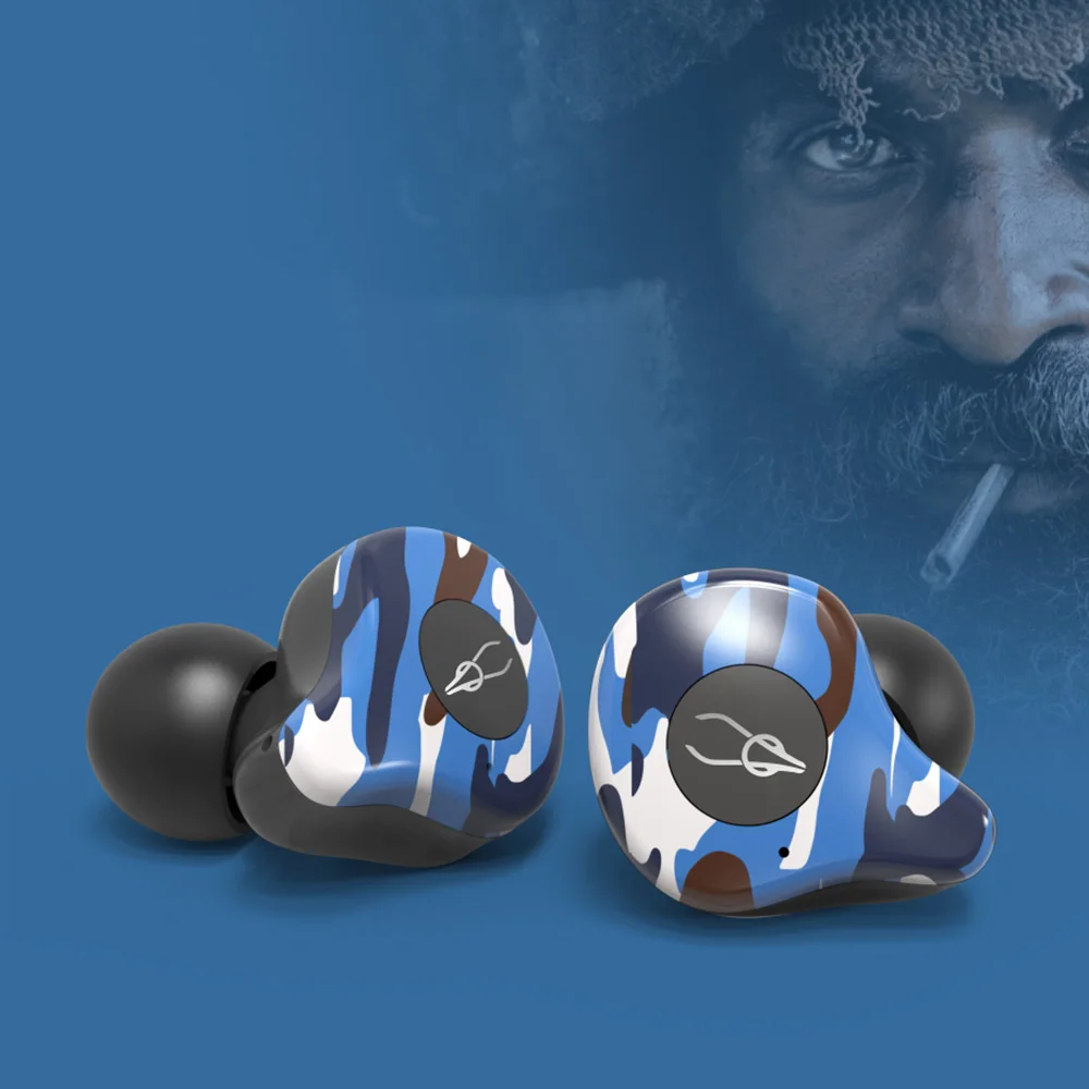 Sabbat E12 наушники Bluetooth 5,0 гарнитура камуфляж бинауральные звонки, музыка Спортивная Беспроводная bluetooth-гарнитура с зарядным устройством