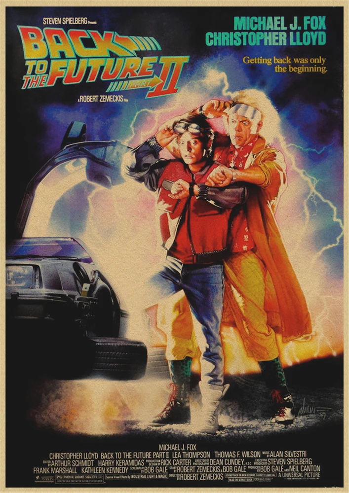 Classic Sci-fi Movie Back to The Future Retro Kraft Poster Wall Sticker Home Bar Art Posters Decor