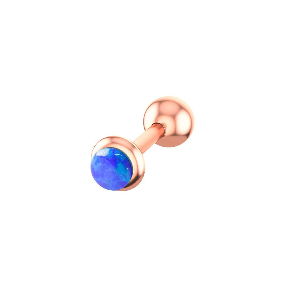 2367REGD Ear Tragus раковины шпильки для пирсинга спираль опал кристалл губы Labret вилка сталь Daith серьги носа пирсинга хрящей ювелирные изделия кольца 16 г - Окраска металла: 2367REGD