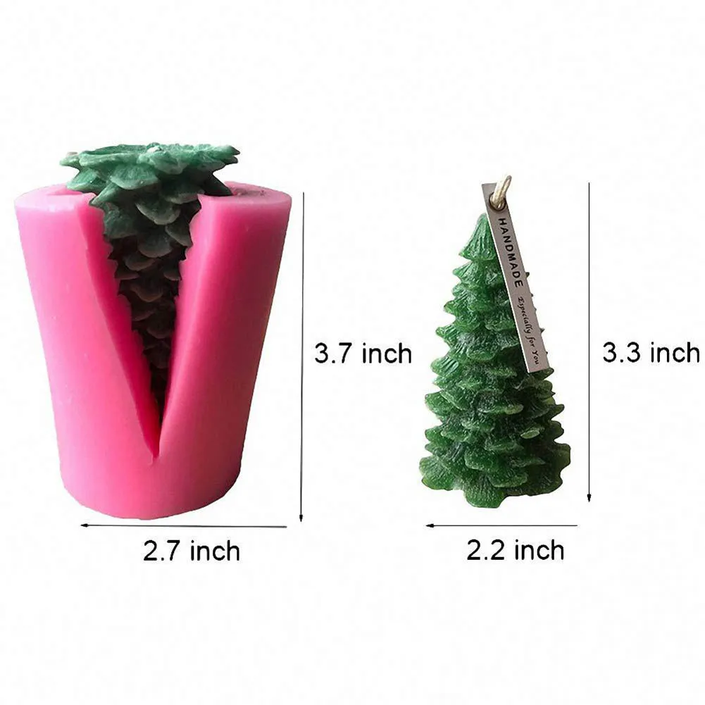 DIY 3D Рождественская елка силиконовая форма для свечи Санта Клаус свеча