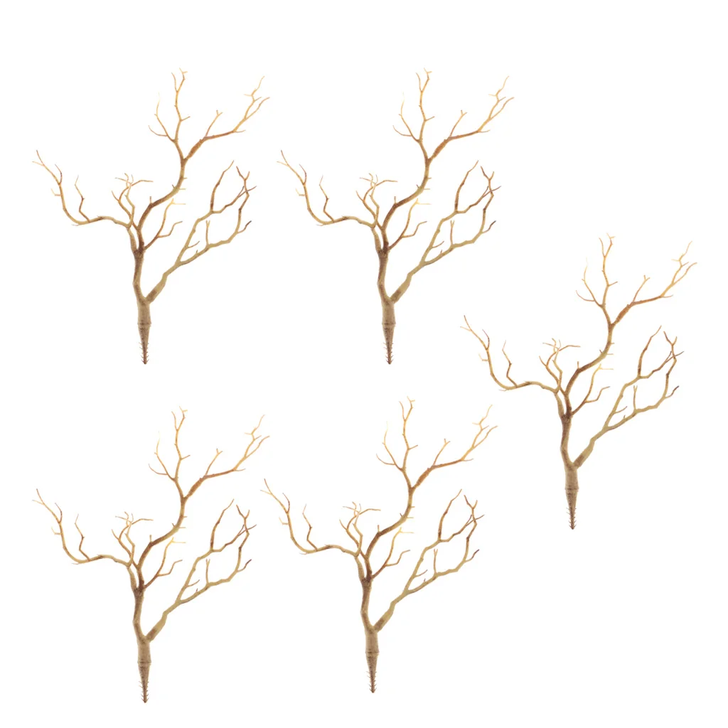 5PCS Plastic Plant Tree Branches Simulation Twig Stem Home Wedding DIY Decor