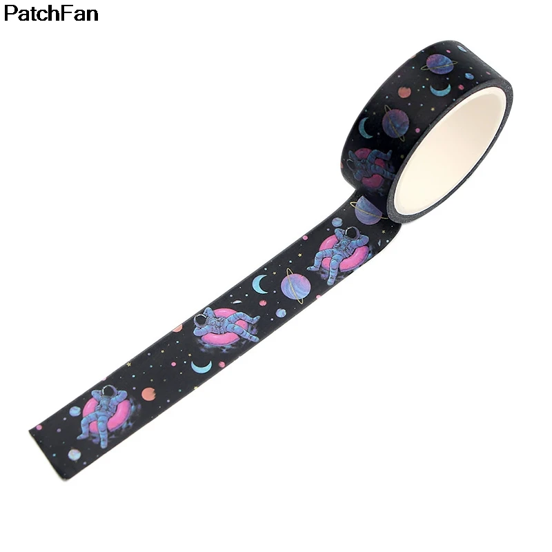 

Patchfan Astronaut in space DIY Scrapbooking Sticky Adhesive washi Paper Masking Tape Printed Patterns stickers decals A2388