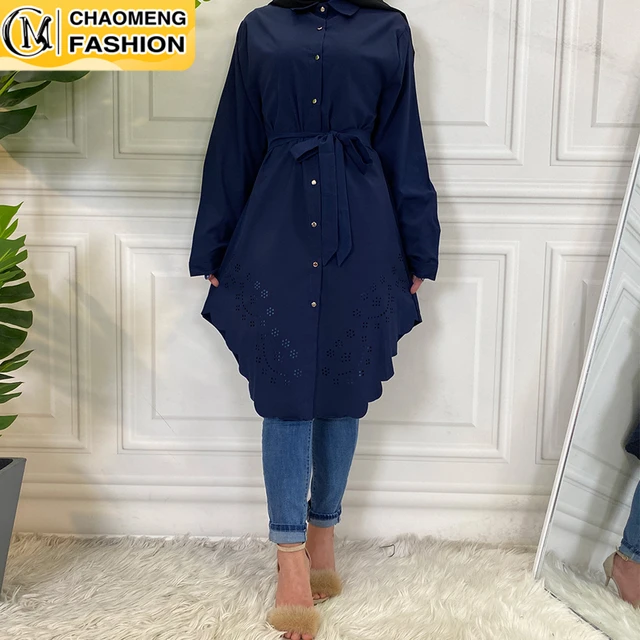 Plain Solid Muslim For Women Long Sleeve Casual Tops Malaysia Turkey Arabic Islamic  Clothing Shirt Blouse Dubai Ladies Mujer - AliExpress