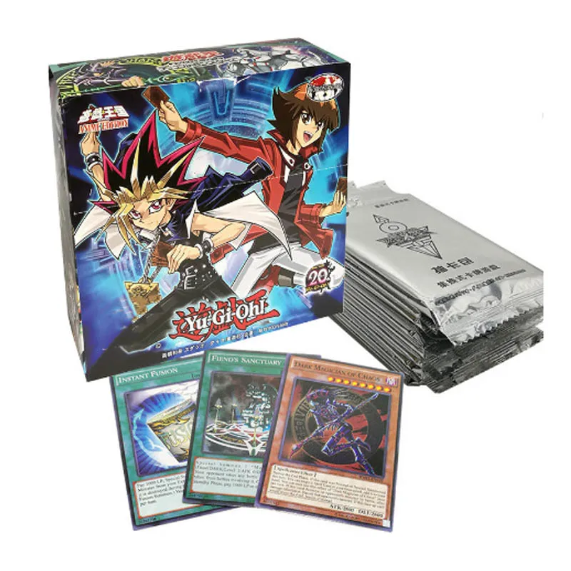 Набор редких карточек Yugioh Yu Gi Oh детские бумажные карты игра Yu-Gi детские игрушки-карты - Цвет: Темно-синий