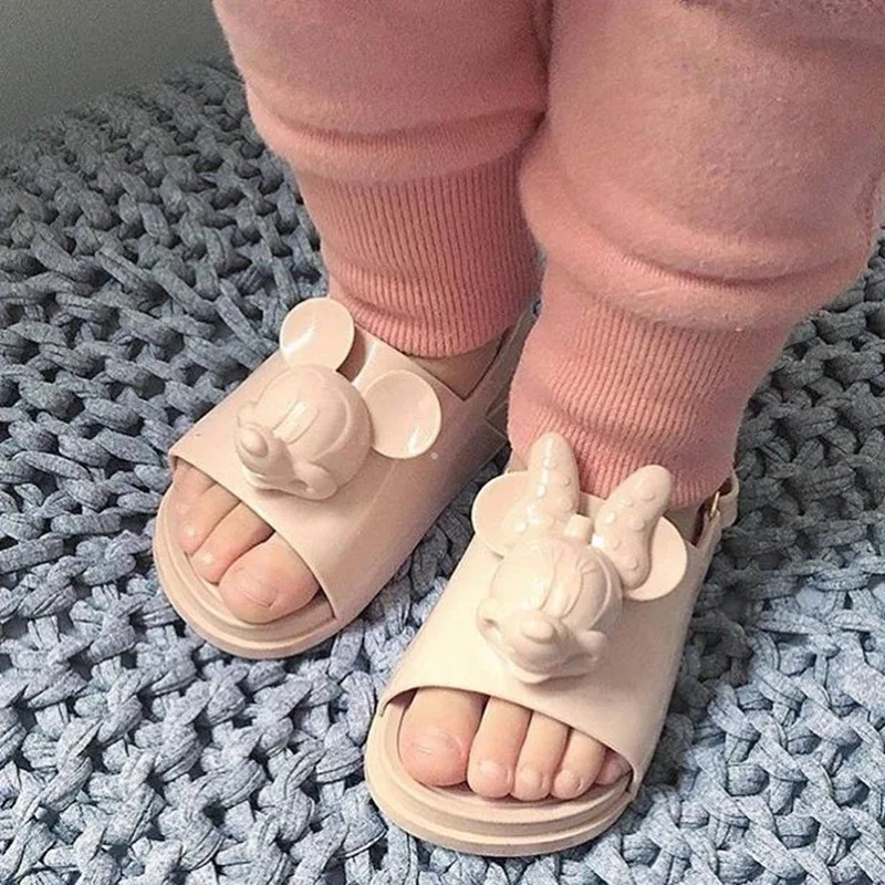 Mini Melissa/ г.; сандалии для мальчиков и девочек с изображением Микки Мауса; детские сандалии; детская обувь с изображением животных; милые сандалии Melissa