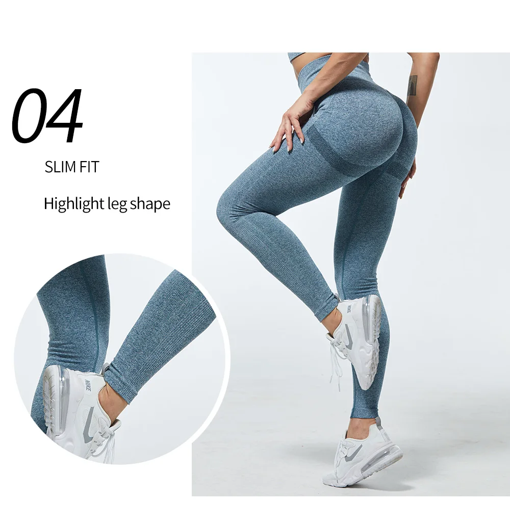 NORMOV Seamless Leggings Women High Waist Push Up Fitness Pants Sports Gym Clothing Elasticity Sportswear Workout Leggins Women workout leggings