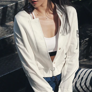 

Women Workout Jacket Long Sleeve Zipper Casual Training Sport Jackets Fitness Soft Gym Sportswear Female Jogging Jackets SY103