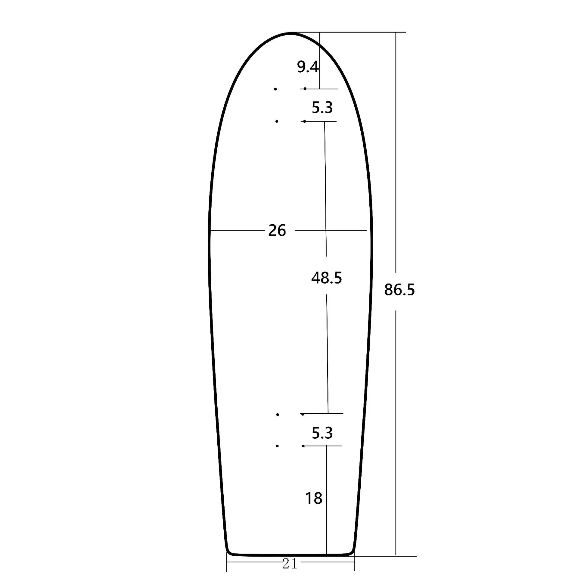 34inch Land surf SKATE DECK 34 inch 7-layer northeast Maple cold pressed long single double warped big fish board surface OEM