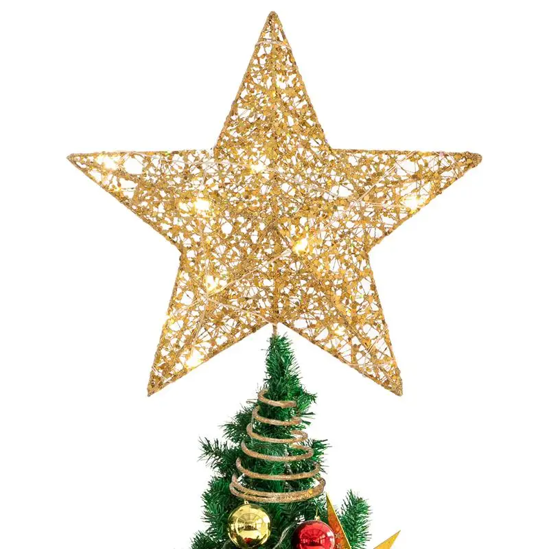 

STOBOK 25 X 30cm Christmas Tree Topper Star Warm Lights For Christmas Party Decorations